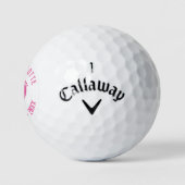 Gepersonaliseerde Baby Girl Gender Reveal Aankondi Golfballen (Logo)