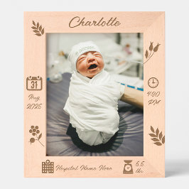 Gepersonaliseerde Baby Girl Memory Lijst | DP7 Gegraveerde Lijstjes