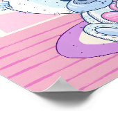 Gepersonaliseerde baby Girl Teddy Bear Nursery Poster (Hoek)