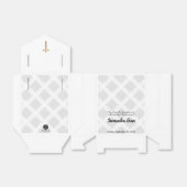 Gepersonaliseerde Baby Grijs Roze Gouden Kruis doo Bedankdoosjes (Uitgevouwen)