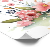 Gepersonaliseerde Baby Herten thema Baby shower Poster (Hoek)