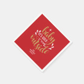 Gepersonaliseerde Baby Het is koud buiten Servet (Hoek)