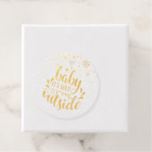Gepersonaliseerde Baby Het is koud buiten sneeuwvl Bedankjes Labels (Met doos)
