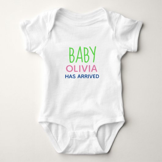 GEPERSONALISEERDE BABY IS UIT ÉÉN STUK GEARRIVEERD ROMPER (Voorkant)