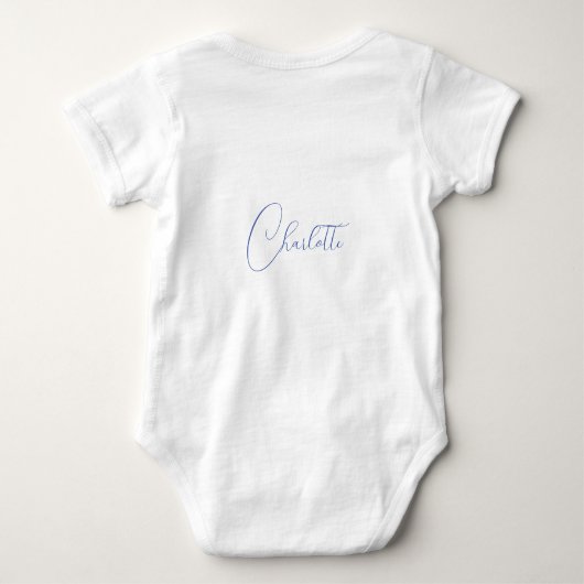 Gepersonaliseerde Baby Jersey Bodysuit (Achterkant)