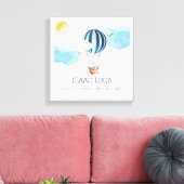 Gepersonaliseerde baby jongen geboorte statistieke canvas afdruk (Insitu (Woonkamer))