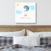Gepersonaliseerde baby jongen geboorte statistieke canvas afdruk (Insitu (Slaapkamer))