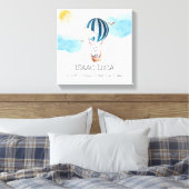 Gepersonaliseerde baby jongen geboorte statistieke canvas afdruk (Insitu (Slaapkamer))
