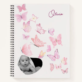 Gepersonaliseerde Baby Keepsake Journal – Butterfl Notitieboek