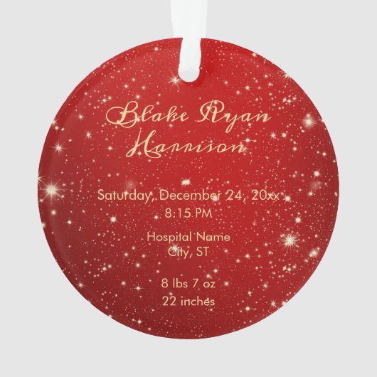 Gepersonaliseerde Baby Keepsake Ornament - Snowman (achterkant)