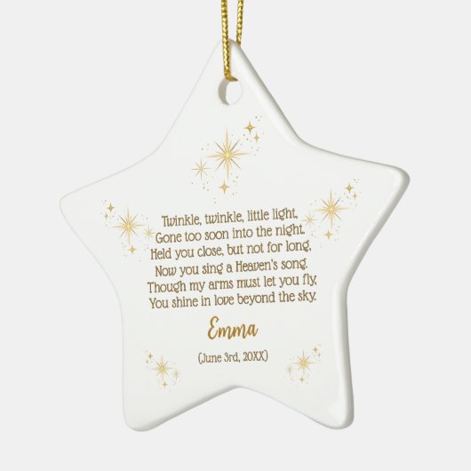 Gepersonaliseerde Baby Keepsake Star Ornament (Links)