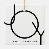 Gepersonaliseerde Baby kerstfoto Keramisch Ornament (Achterkant)