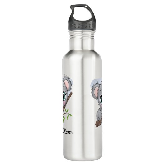 Gepersonaliseerde Baby Koala Waterfles (Achterkant)