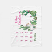 Gepersonaliseerde Baby Maandelijkse mijlpaal Deken (Voorkant)