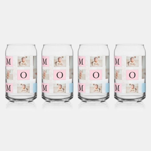 Gepersonaliseerde Baby & MAM Blikvorm Glas (Voorkant)