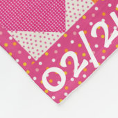 Gepersonaliseerde Baby Meisje Alfabet Quilt Design Fleece Deken (Hoek)