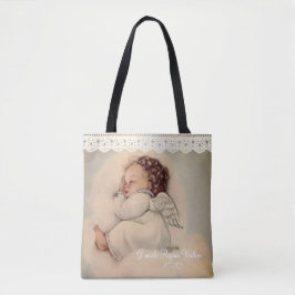Gepersonaliseerde Baby Meisje Beschermer Angel Geb Tote Bag