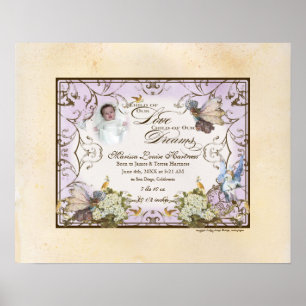Gepersonaliseerde Baby Meisje - betoverde Faerie P Poster