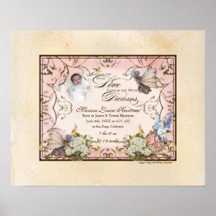 Gepersonaliseerde Baby Meisje - betoverde Faerie P Poster