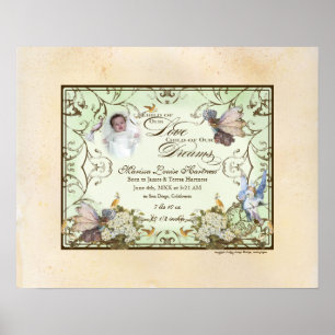 Gepersonaliseerde Baby Meisje - betoverde Faerie P Poster