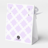 Gepersonaliseerde Baby Meisje Dopen Paarse Gouden  Bedankdoosjes (Achterkant)