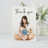 Gepersonaliseerde Baby Meisje Douche Dank u kaart (Staand voorkant)