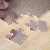 Gepersonaliseerde baby meisje foto geboorte aankon legpuzzel (Zijkant)