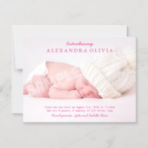 Gepersonaliseerde baby meisje foto geboorte aankon