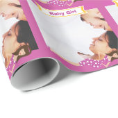 Gepersonaliseerde baby meisje foto inpakpapier (Rol Hoek)