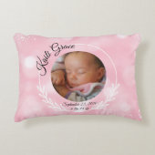 Gepersonaliseerde baby meisje kussen (Voorkant)
