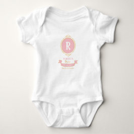 Gepersonaliseerde baby meisje monogram souvenirs romper