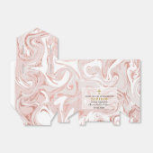 Gepersonaliseerde Baby Meisje Roos Goud Marmer Doo Bedankdoosjes (Uitgevouwen)