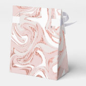 Gepersonaliseerde Baby Meisje Roos Goud Marmer Doo Bedankdoosjes (Achterkant)