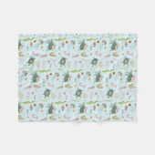Gepersonaliseerde baby meisje schildpad | 30x40 fl fleece deken (Voorkant (Horizontaal))
