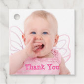 Gepersonaliseerde Baby Meisje Verjaardag Bedankt Bedankjes Labels (Voorkant)