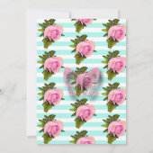 Gepersonaliseerde Baby Meisje Vlinder Baby shower Kaart (Achterkant)