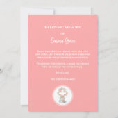 Gepersonaliseerde Baby Memorial Service Uitnodigin Aankondiging (Achterkant)