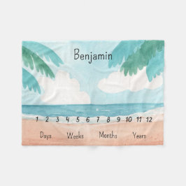 Gepersonaliseerde Baby mijlpaal Fleece Deken