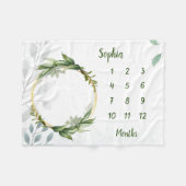 Gepersonaliseerde Baby mijlpaal Fleece Deken (Voorkant (Horizontaal))