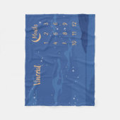 Gepersonaliseerde Baby mijlpaal Fleece Deken (Voorkant)