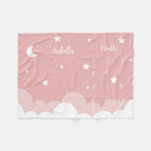 Gepersonaliseerde Baby mijlpaal Fleece Deken