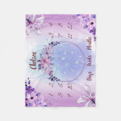 Gepersonaliseerde Baby mijlpaal Fleece Deken (Voorkant)