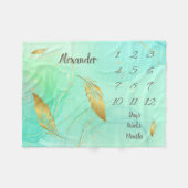 Gepersonaliseerde Baby mijlpaal Fleece Deken (Voorkant (Horizontaal))