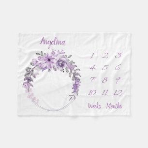 Gepersonaliseerde Baby mijlpaal Fleece Deken