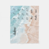 Gepersonaliseerde Baby mijlpaal Fleece Deken (Voorkant)