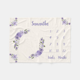 Gepersonaliseerde Baby mijlpaal Fleece Deken