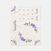 Gepersonaliseerde Baby mijlpaal Fleece Deken (Voorkant)