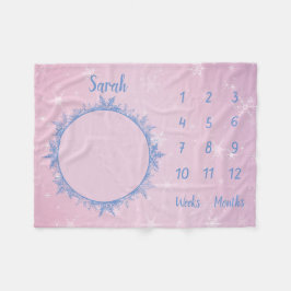 Gepersonaliseerde Baby mijlpaal Fleece Deken