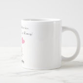 Gepersonaliseerde Baby & moeder olifant met hart - Grote Koffiekop (Rechts)