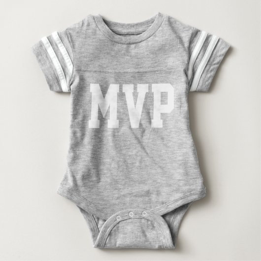 Gepersonaliseerde Baby MVP Football Jersey Bodysui (Voorkant)